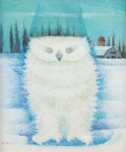 null Y. Ashida
Contemporary
Japanese School "White Owl"
Oil on canvas signed lower...