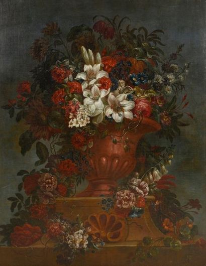 null IN THE TASTE OF PIETER CASPAR VERBRUGGHEN
Bouquet of flowers in a vase on an...