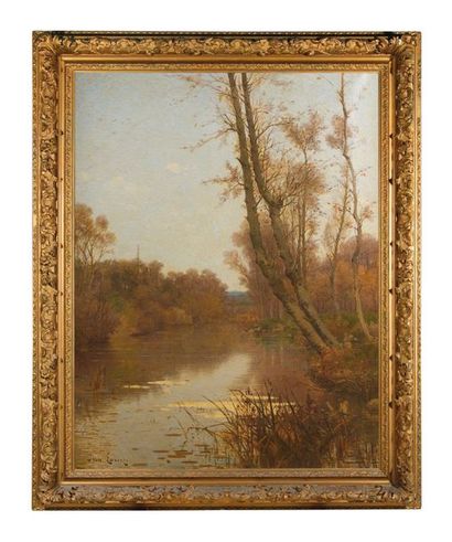null JEAN LARONZE (1852-1937)
River in Autumn.
Oil on canvas, signed lower left.
125...