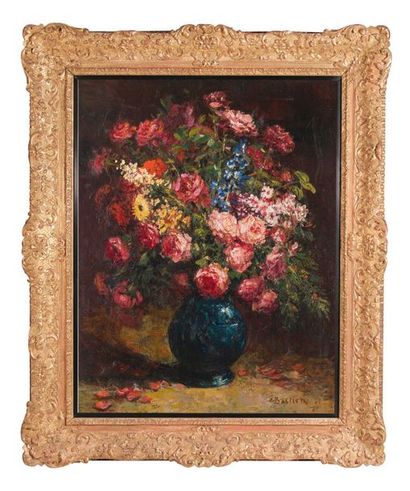 null ALFRED BASTIEN (1873-1955)
Bouquet.
Oil on canvas, signed lower right and countersigned...