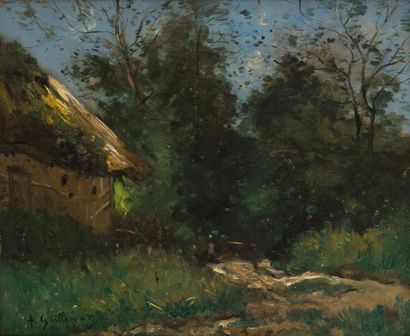 null ANTOINE GUILLEMET (1841-1918)
Landscape.
Oil on canvas, signed lower left.
38...