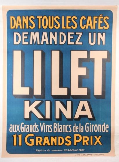 null Affiche lithographiée par BELLEFAYE à Angoulême
LILET Kina
Entoilée
100 x 75...