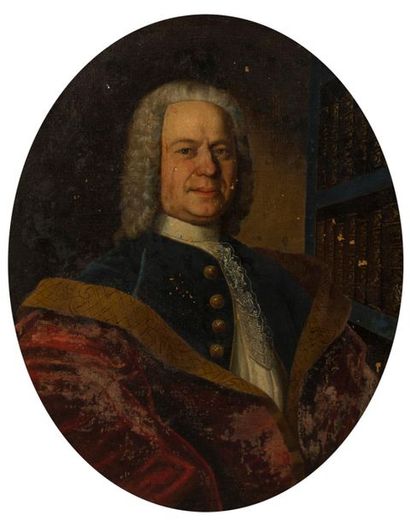 null ÉCOLE DÉBUT DU XVIIIème
Portrait d'un gentilhomme
Huile sur toile en ovale
81,5...