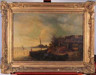 null ÉCOLE DU XIXème
Le Port
Huile sur toile
40 x 57 cm
(Nombreuses restaurations)
Dans...