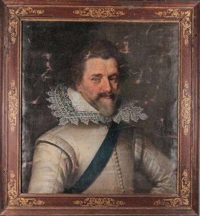 null ÉCOLE DÉBUT XVIIème
Portrait d'Henri IV
Huile sur toile
59 x 53,5 cm
(Manques...