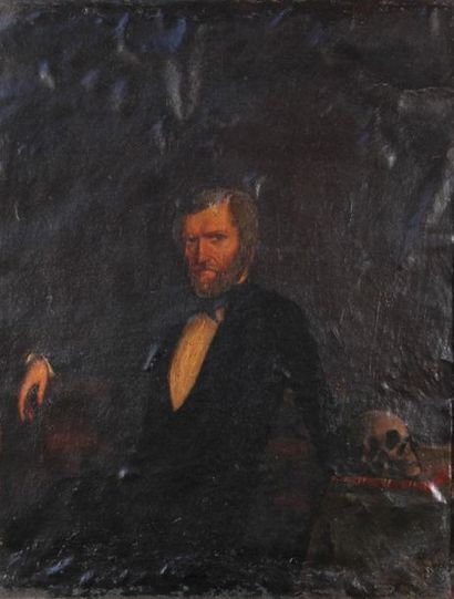 null ÉCOLE XIXème 
Portrait d'homme
Huile sur toile
41 x 32,5 cm
(Restaurations,...