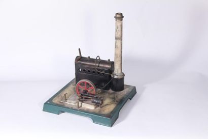 null Machine à vapeur en tôle peinte de marque J.C UNIS France
Début XXème siècl...