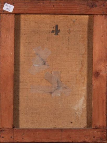 null ÉCOLE XIXème
Le cavalier
Huile sur toile
33 x 24.5 cm
(Nombreux accidents)