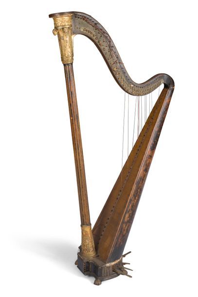 null Harpe en bois peint et doré
Erard Frères, Paris 1809
H.: 166 cm
(Manques, accidents...