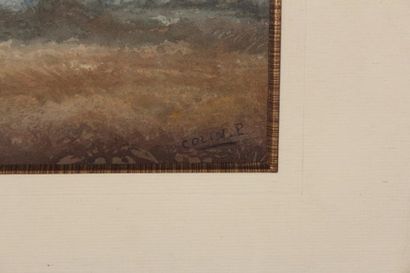 null ÉCOLE MODERNE
Paysage
Aquarelle signée en bas à droite P. COLIN
21 x 36 cm
Encadrée...