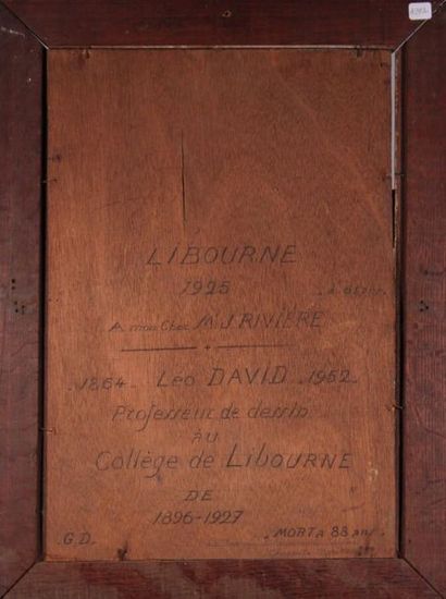 null LÉO DAVID (1864-1952)
Port de Libourne
Huile sur panneau signée en bas à droite...