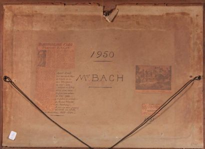 null MARCEL BACH (1879-1950)
La ferme
Huile sur papier signée en bas à droite
33...