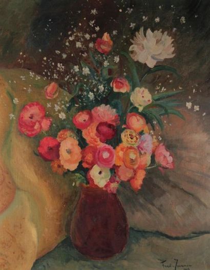null FRED JOUANNE (XXème siècle)
Bouquet
Huile sur toile signée en bas à droite et...