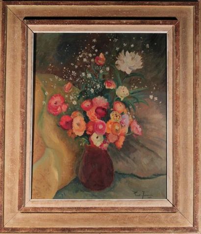 null FRED JOUANNE (XXème siècle)
Bouquet
Huile sur toile signée en bas à droite et...