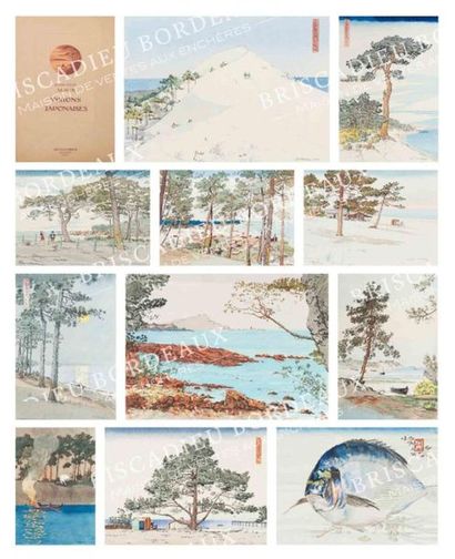 null Jean-Paul ALAUX (1876-1955)
"Visions japonaises."
Rare ensemble de onze estampes,...