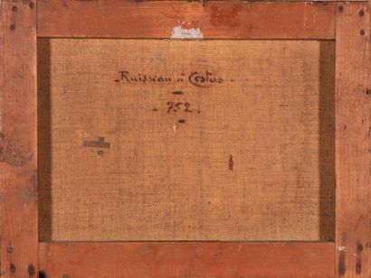 null Raoul DOSQUE (1860-1937)
Ruisseau à Cestas.
Huile sur toile signée en bas à...