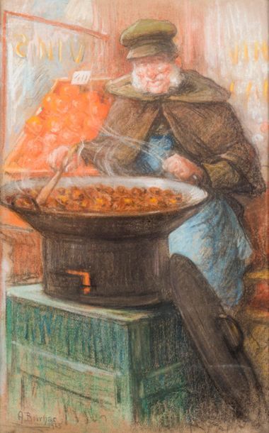 null André BOURNAC (Né à Arcachon au XIXe siècle)
Aux Capucins : Marchande de frites...
