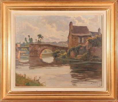 null Louis Marius GUEIT (1877-1956)
Pont sur la rivière, 1912.
Huile sur toile, signée...
