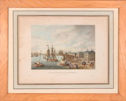 null Louis GARNERAY (17831857)
Première vue du port et de la ville de Bordeaux, de...