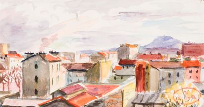 null Georges de SONNEVILLE (1889-1978)
Views of Courbevoie.
Four watercolours signed...