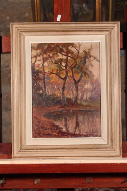 null Louis Marius GUEIT (1877-1956)
L'étang.
Oil on cardboard, signed lower right.
32...