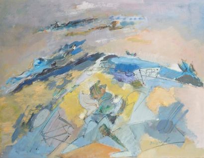 null Edmond BOISSONNET (1906-1995)
Moncassin, Lot et Garonne, 1983.
Oil on canvas...