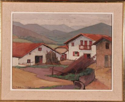 null René RODES (1896-1971)
Çaro, 1936.
Oil on panel, signed and dated "36" lower...