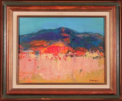null Jean HUGON (1919-1990)
Paysage de Provence, 1979.
Oil on canvas signed lower...