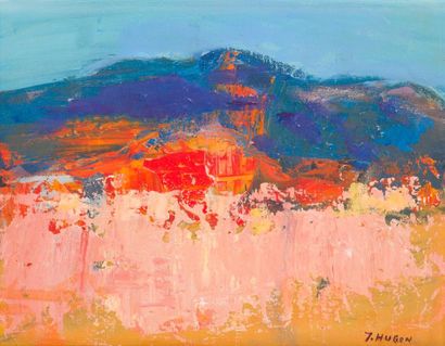 null Jean HUGON (1919-1990)
Paysage de Provence, 1979.
Huile sur toile signée en...