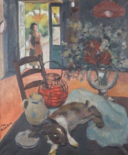 null Jac BELAUBRE (1906-1993)
Still life with hare.
Oil on canvas signed lower left.
73...
