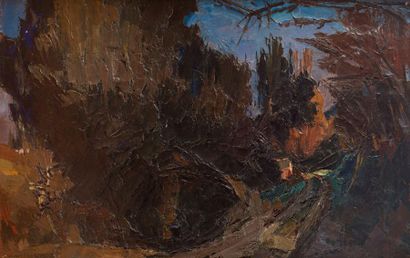 null Charles CANTE (1903-1981)
Le chemin de Lourqueyre à Camblanes.
Oil on canvas...