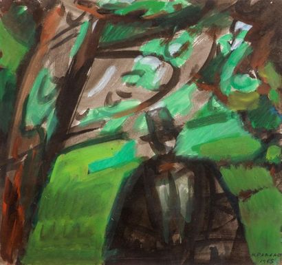 null Maurice PARGADE (1905-1982)
Man in a landscape, 1965.
Oil on paper, signed lower...