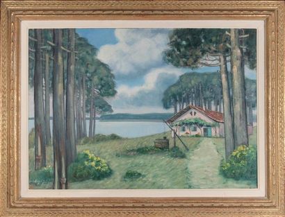 null Jean-Roger SOURGEN (1883-1978)
Maison Landaise sous les pins, près de l'Etang...