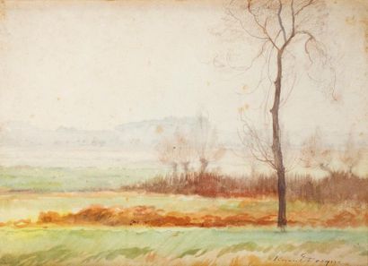 null Raoul DOSQUE (1860-1937)
Paysage.
Aquarelle signée en bas à droite.
23,5 x 32...