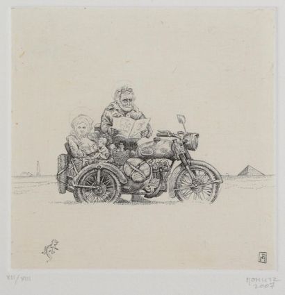 null Philippe MOHLITZ (1941-2019)
Lost in Egypt.
Dated 2007, signed and titled.
Burin,...