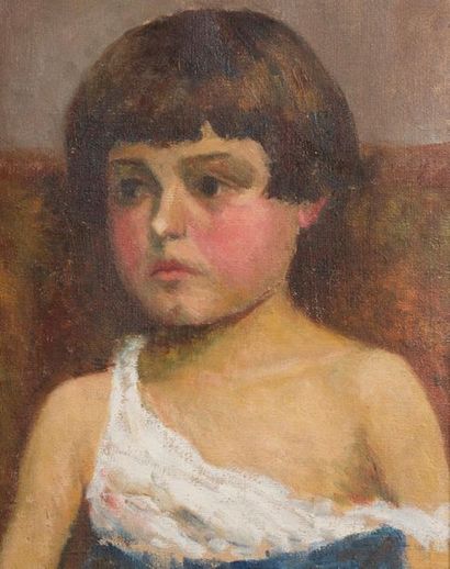 null Marguerite GERY-GALLY (1890-1980)
Portrait d'enfant.
Huile sur toile non signée.
40,5...