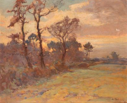 null Louis Marius GUEIT (1877-1956)
Autumn landscape.
Oil on cardboard, signed lower...