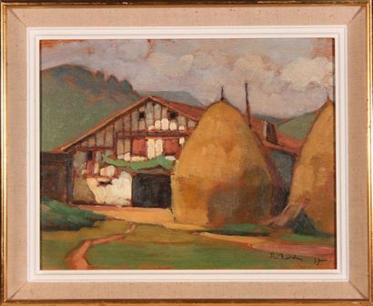 null 
René RODES (1896-1971)



Inharria Farm, Ibarron (Saint-Pée-Sur-Nivelle), 1937.



Oil...