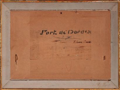 null Pierre-Louis CAZAUBON (1873-1950)
Les quais à Bordeaux.
Huile sur panneau, signée...