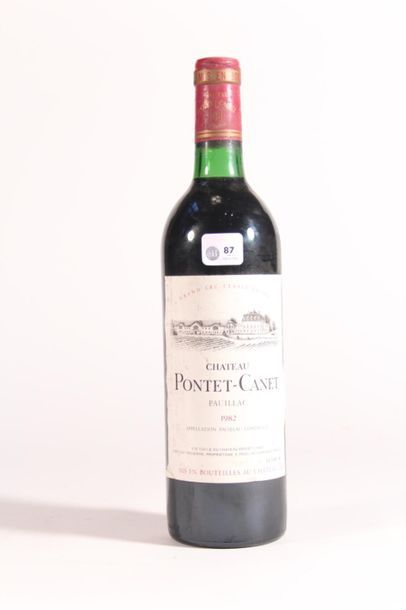 null 1982 - Château Pontet Canet rouge Pauillac - 1 blle