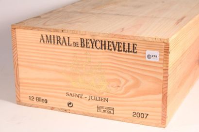 null 12 bouteilles Amiral de Beychevelle 2007 (1 caisse de 12 bouteilles d'origine...