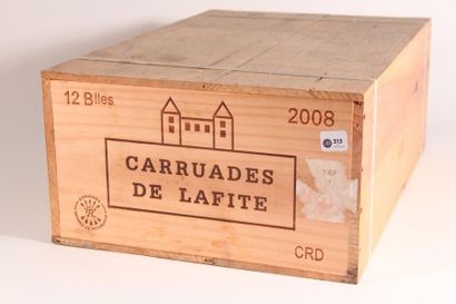 null 12 bouteilles Château Carruades de Lafite 2008 (1 caisse de 12 d'origine non...