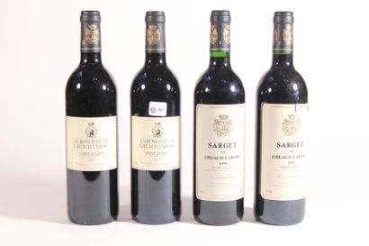 null 1995 - La Roseraie de Gruaud Larose rouge Saint-Julien - 2 bottles 
1997 - Sarget...