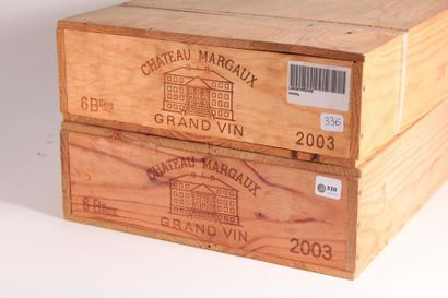 null 12 bouteilles Château Margaux 2003 (2 caisses de 6 d'origine non ouvertes) 