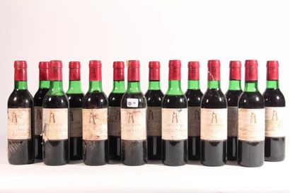 null 1977 - Château Latour rouge Pauillac - 14 demi-blles étiquettes sales, 5 légèrement...