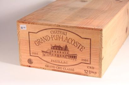 null 2005 - Château Grand Puy Lacoste 
Pauillac - 12 blles - Caisse bois d'origi...