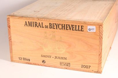 null 12 bouteilles Amiral de Beychevelle 2007 (1 caisse de 12 bouteilles d'origine...