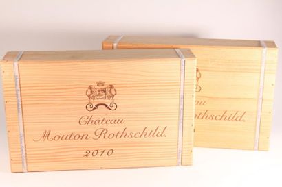 null 12 bouteilles Château Mouton Rothschild 2010 (2 caisses de 6 bouteilles d'origine...
