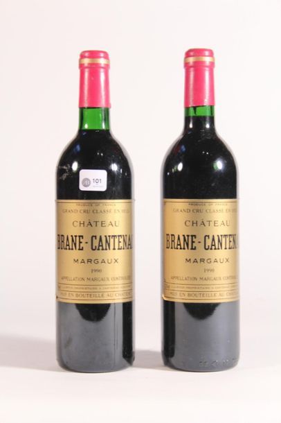 null 1990 - Château Brane Cantenac 2ème Grand cru rouge Margaux - 2 blles