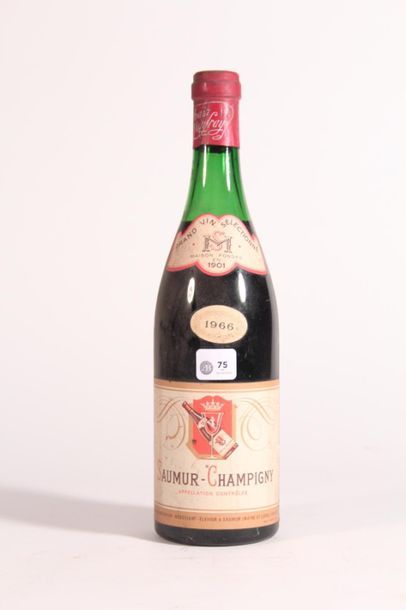 null 1966 - Sylvain Mainfray négociant rouge Saumur-Champigny - 1 blle légerement...